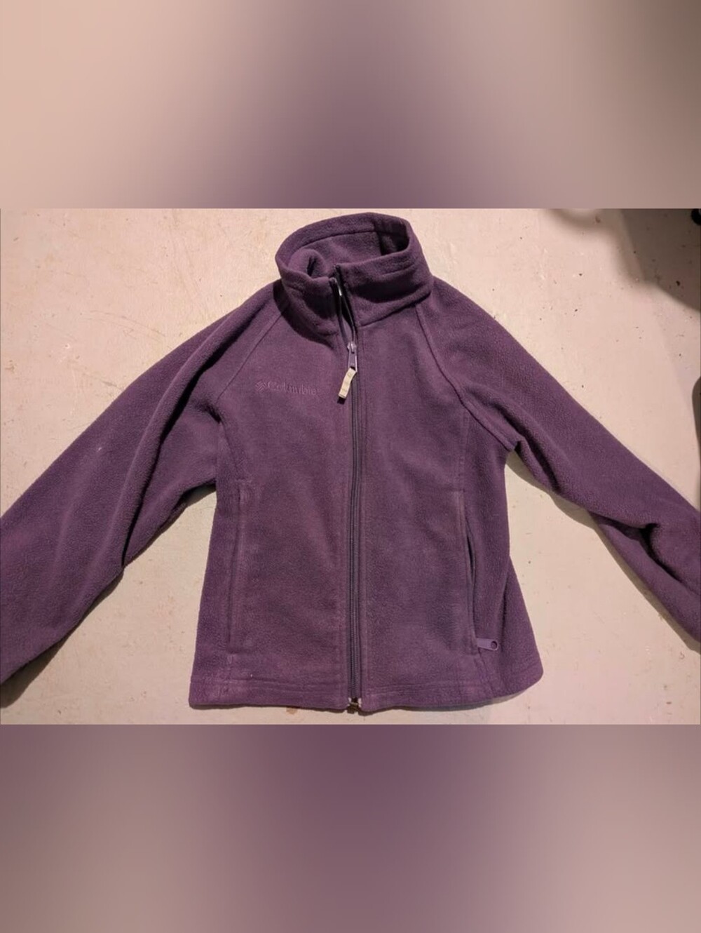 Girls Columbia Purple Full-Zip Fleece Jacket